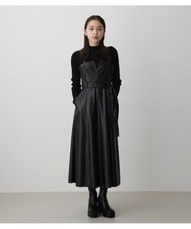 AZUL by moussy | FAUX LEATHER JUMPER SKIRT/フェイクレザージャンパースカート(つなぎ/オールインワン)