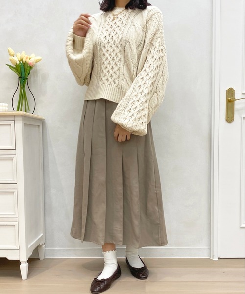 apres jour(アプレジュール)の「タックプリーツスカート【ZOZOTOWN限定アイテム】(スカート・レディース・ダークブラウン/モカ/その他・SMALL/MEDIUM/X-LARGE)」の3枚目の写真