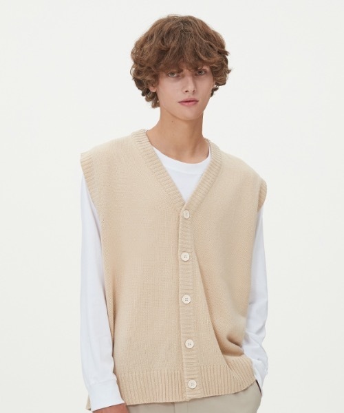 【BLONDNINE 】ボタンニットベスト / BUTTONS KNIT VEST