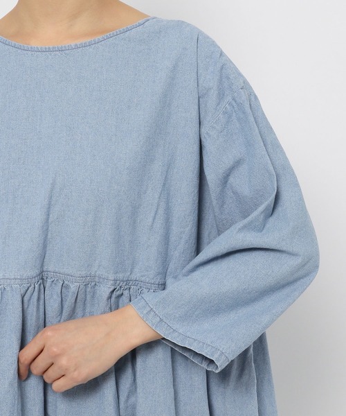 niko and...（ニコアンド）の「[niko and ...JEANS 2022SS]前後切り替えワンピース（ワンピース・レディース・ブルー・FREE）」の10枚目の写真