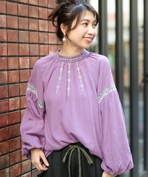 エスニック刺繍プルオーバー