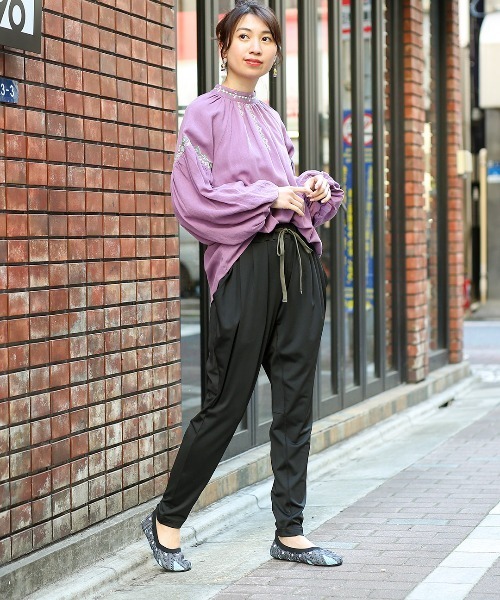 チチカカ（チチカカ）の「エスニック刺繍プルオーバー（シャツ/ブラウス・レディース・パープル/グリーン/アイボリー・FREE）」の7枚目の写真