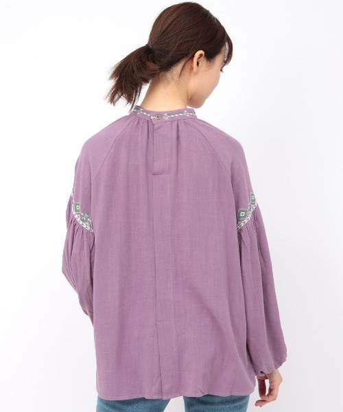 チチカカ（チチカカ）の「エスニック刺繍プルオーバー（シャツ/ブラウス・レディース・パープル/グリーン/アイボリー・FREE）」の13枚目の写真