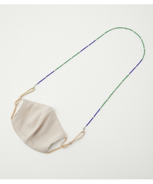 crie conforto（クリーコンフォルト）の「バイカラービーズマスクチェーン（マスク・レディース・ブラック/オレンジ/ブルー/グリーン・FREE）」の21枚目の写真