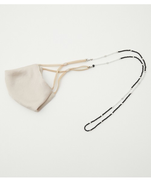 crie conforto（クリーコンフォルト）の「バイカラービーズマスクチェーン（マスク・レディース・ブラック/オレンジ/ブルー/グリーン・FREE）」の11枚目の写真