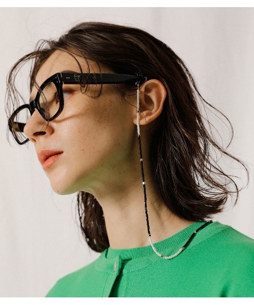 crie conforto（クリーコンフォルト）の「バイカラービーズマスクチェーン（マスク・レディース・ブラック/オレンジ/ブルー/グリーン・FREE）」の19枚目の写真