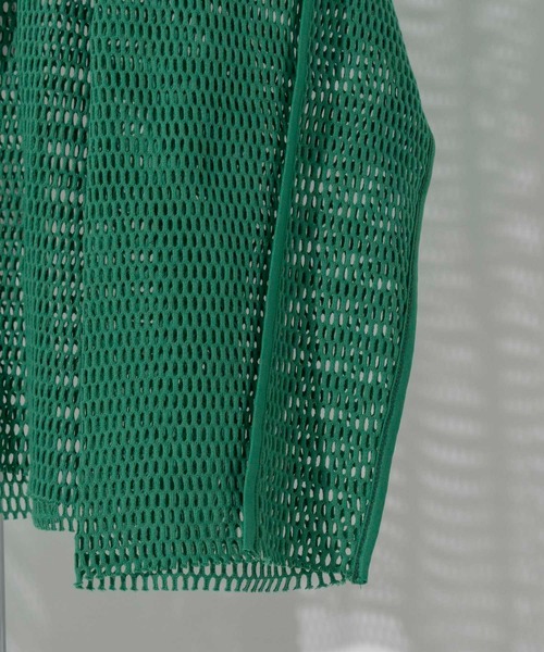 MAISON SPECIAL（メゾンスペシャル）の「《ユニセックスアイテム》メッシュプライムオーバークルーネックロングスリーブTシャツ【MAISON SPECIAL/メゾンスペシャル】（Tシャツ/カットソー・メンズ・ブラック/オフホワイト/グリーン・1/2）」の13枚目の写真