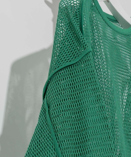 MAISON SPECIAL（メゾンスペシャル）の「《ユニセックスアイテム》メッシュプライムオーバークルーネックロングスリーブTシャツ【MAISON SPECIAL/メゾンスペシャル】（Tシャツ/カットソー・メンズ・ブラック/オフホワイト/グリーン・1/2）」の14枚目の写真