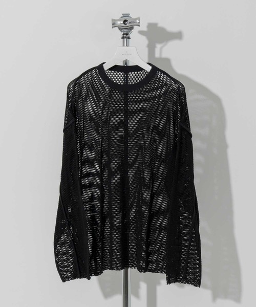 MAISON SPECIAL（メゾンスペシャル）の「《ユニセックスアイテム》メッシュプライムオーバークルーネックロングスリーブTシャツ【MAISON SPECIAL/メゾンスペシャル】（Tシャツ/カットソー・メンズ・ブラック/オフホワイト/グリーン・1/2）」の16枚目の写真