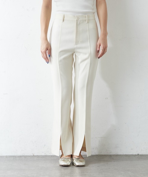 SHENERY（シーナリー）の「フロントスリットパンツ（その他パンツ・レディース・アイボリー/ブラック・36/38）」の21枚目の写真