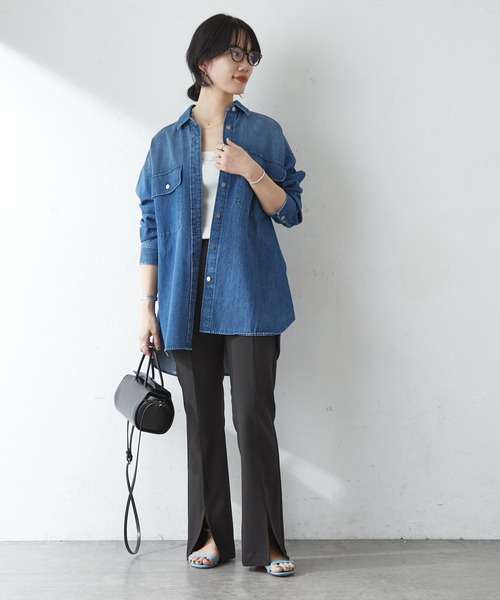 SHENERY（シーナリー）の「フロントスリットパンツ（その他パンツ・レディース・アイボリー/ブラック・36/38）」の14枚目の写真