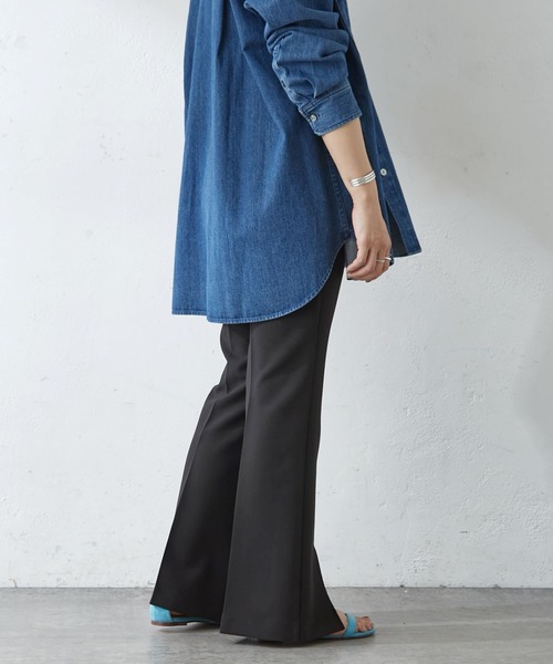 SHENERY（シーナリー）の「フロントスリットパンツ（その他パンツ・レディース・アイボリー/ブラック・36/38）」の9枚目の写真