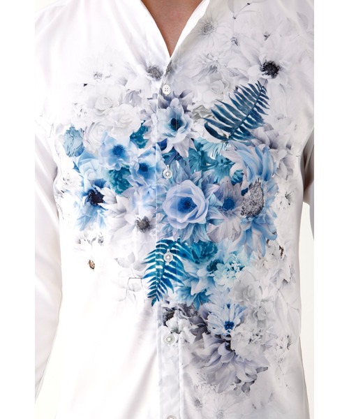 TORNADO MART（トルネードマート）の「TORNADO MART∴パーシャルカラードフラワープリントシャツ（シャツ/ブラウス・メンズ・レッド/ブルー・MEDIUM/LL/LARGE）」の8枚目の写真