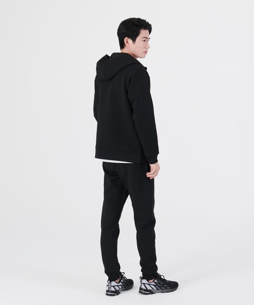 OUTDOOR PRODUCTS APPAREL(アウトドアプロダクツアパレル)の「エアダンボール ジョガーパンツ ストレッチ テーパードシルエット ワンポイントブランドロゴ(スウェットパンツ・メンズ・グレー/ブラック・SMALL/MEDIUM/LARGE/X-LARGE)」の5枚目の写真