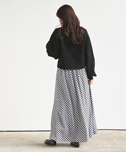 rps（アールピーエス）の「ポリエステルニットショートカーディガン（カーディガン/ボレロ・レディース・ブラック/オフホワイト/グリーン系その他/グリーン・M/フリー）」の13枚目の写真