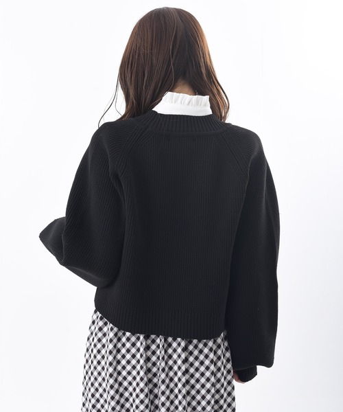 rps（アールピーエス）の「ポリエステルニットショートカーディガン（カーディガン/ボレロ・レディース・ブラック/オフホワイト/グリーン系その他/グリーン・M/フリー）」の19枚目の写真