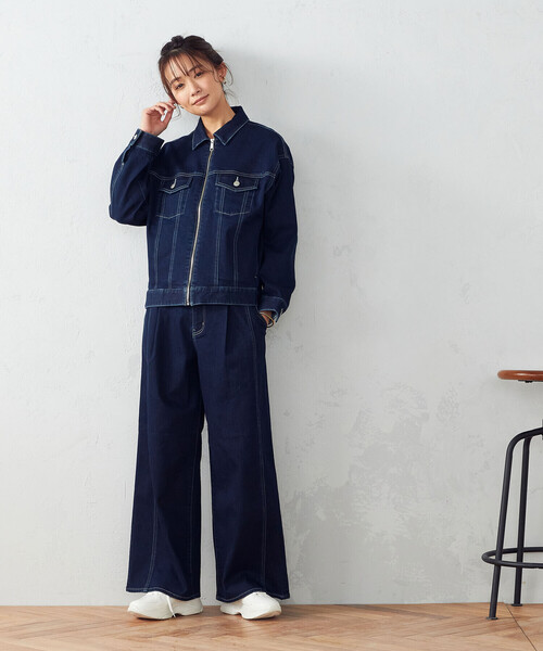 COMME CA ISM(コムサイズム)の「【サスティナブル】 リサイクルデニム Gジャン(デニムジャケット・レディース・ホワイト/インディゴブルー・MEDIUM/LARGE)」の18枚目の写真