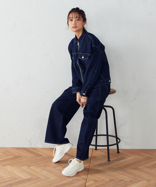 COMME CA ISM(コムサイズム)の「【サスティナブル】 リサイクルデニム Gジャン(デニムジャケット・レディース・ホワイト/インディゴブルー・MEDIUM/LARGE)」の16枚目の写真