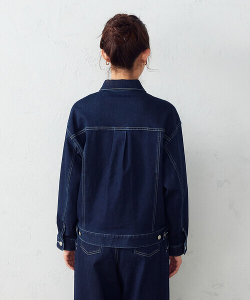 COMME CA ISM(コムサイズム)の「【サスティナブル】 リサイクルデニム Gジャン(デニムジャケット・レディース・ホワイト/インディゴブルー・MEDIUM/LARGE)」の10枚目の写真