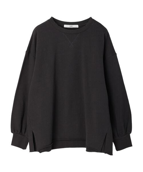 Green Parks(グリーンパークス)の「・novem9 製品洗いウラケプルオーバー(Tシャツ/カットソー・レディース・チャコールグレー/オフホワイト/イエロー/グリーン・FREE)」の3枚目の写真