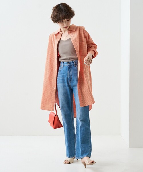 FREAK'S STORE（フリークスストア）の「カラーチェックビッグシャツ（シャツ/ブラウス・レディース・オフホワイト/オレンジ/グリーン・ﾌﾘ-）」の16枚目の写真