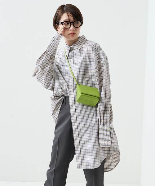 FREAK'S STORE（フリークスストア）の「カラーチェックビッグシャツ（シャツ/ブラウス・レディース・オフホワイト/オレンジ/グリーン・ﾌﾘ-）」の20枚目の写真