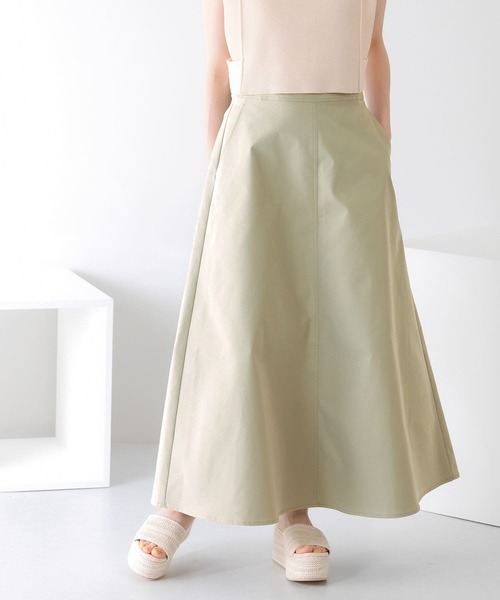KBF(ケイビーエフ)の「ツイルフレアロングスカート(スカート・レディース・チャコールグレー/ライトカーキ/イエロー系その他・ONE)」の13枚目の写真