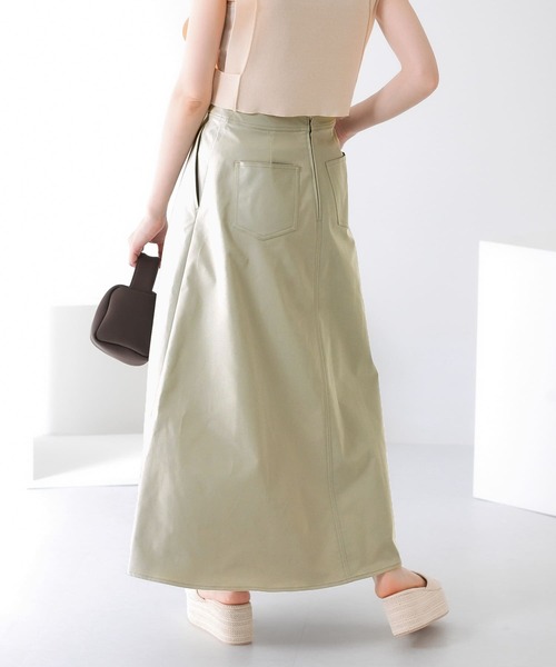 KBF(ケイビーエフ)の「ツイルフレアロングスカート(スカート・レディース・チャコールグレー/ライトカーキ/イエロー系その他・ONE)」の15枚目の写真