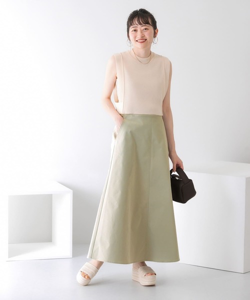 KBF(ケイビーエフ)の「ツイルフレアロングスカート(スカート・レディース・チャコールグレー/ライトカーキ/イエロー系その他・ONE)」の16枚目の写真