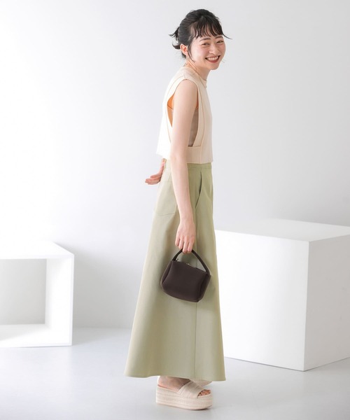 KBF(ケイビーエフ)の「ツイルフレアロングスカート(スカート・レディース・チャコールグレー/ライトカーキ/イエロー系その他・ONE)」の17枚目の写真