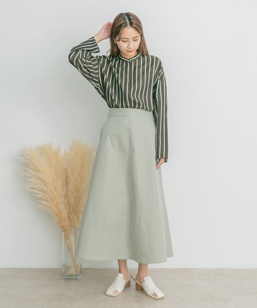 KBF(ケイビーエフ)の「ツイルフレアロングスカート(スカート・レディース・チャコールグレー/ライトカーキ/イエロー系その他・ONE)」の21枚目の写真