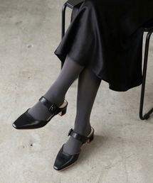 LibertyDoll セパレートストラップスクエアチャンキーヒールパンプス