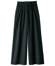 麻入りピンタックワイドパンツ
