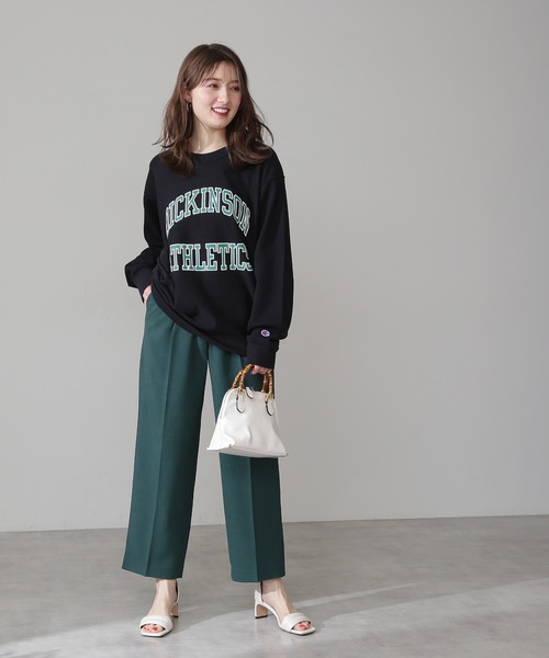 N.（N. Natural Beauty Basic）（エヌエヌナチュラルビューティーベーシック）の「[Champion] リバースウィーブスウェット（スウェット・レディース・ブラック/ホワイト系その他・LARGE）」の9枚目の写真