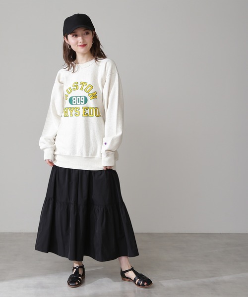 N.（N. Natural Beauty Basic）（エヌエヌナチュラルビューティーベーシック）の「[Champion] リバースウィーブスウェット（スウェット・レディース・ブラック/ホワイト系その他・LARGE）」の7枚目の写真