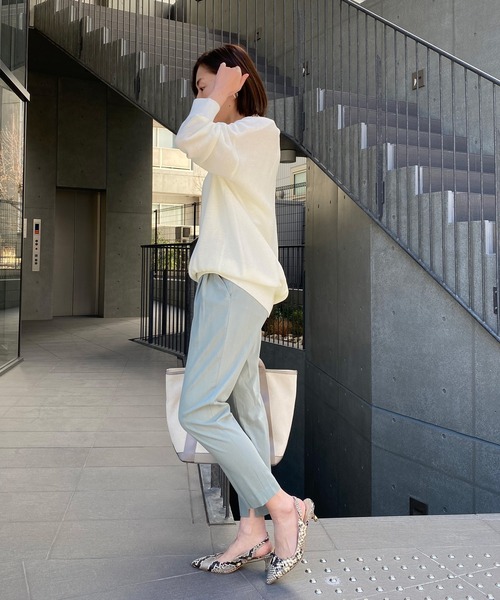 RIVE DROITE（リヴドロワ）の「インスリットパンツ（その他パンツ・レディース・ベージュ/オフホワイト/ミント/ネイビー/ブラック・38/36）」の19枚目の写真