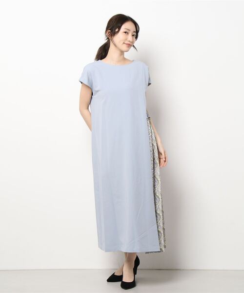 サイド異素材切り替えワンピース ワンピース Nicole Nicole ワンピース ワンピース ドレス White ニコルホワイト のファッション