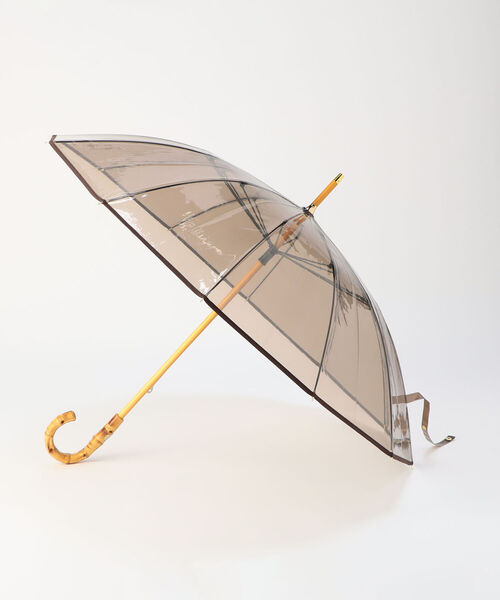 Traditional Weatherwear(トラディショナルウェザーウェア)の「【TRADITIONAL WEATHERWEAR/トラディショナルウェザーウエア】BAMBOO CLEAR UMBRELLA(長傘・レディース・チャコールグレー/クリア/ブラウン/グリーン/ブルー・FREE)」の3枚目の写真