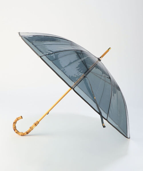 Traditional Weatherwear(トラディショナルウェザーウェア)の「【TRADITIONAL WEATHERWEAR/トラディショナルウェザーウエア】BAMBOO CLEAR UMBRELLA(長傘・レディース・チャコールグレー/クリア/ブラウン/グリーン/ブルー・FREE)」の2枚目の写真