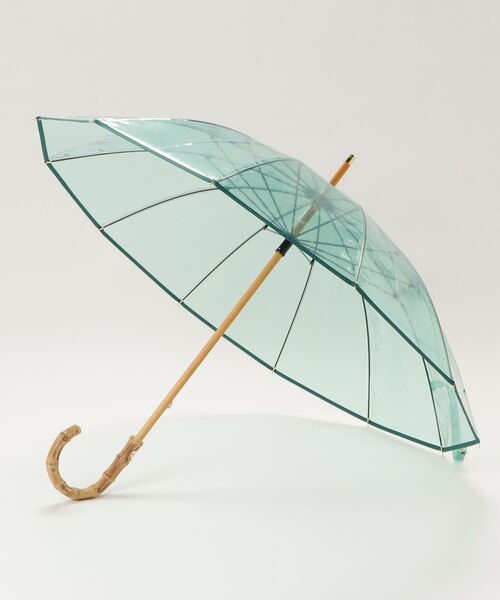 Traditional Weatherwear(トラディショナルウェザーウェア)の「【TRADITIONAL WEATHERWEAR/トラディショナルウェザーウエア】BAMBOO CLEAR UMBRELLA(長傘・レディース・チャコールグレー/クリア/ブラウン/グリーン/ブルー・FREE)」の1枚目の写真