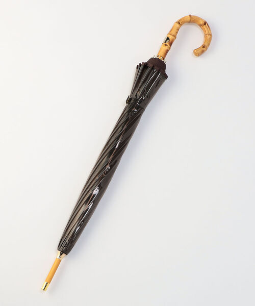 Traditional Weatherwear(トラディショナルウェザーウェア)の「【TRADITIONAL WEATHERWEAR/トラディショナルウェザーウエア】BAMBOO CLEAR UMBRELLA(長傘・レディース・チャコールグレー/クリア/ブラウン/グリーン/ブルー・FREE)」の6枚目の写真