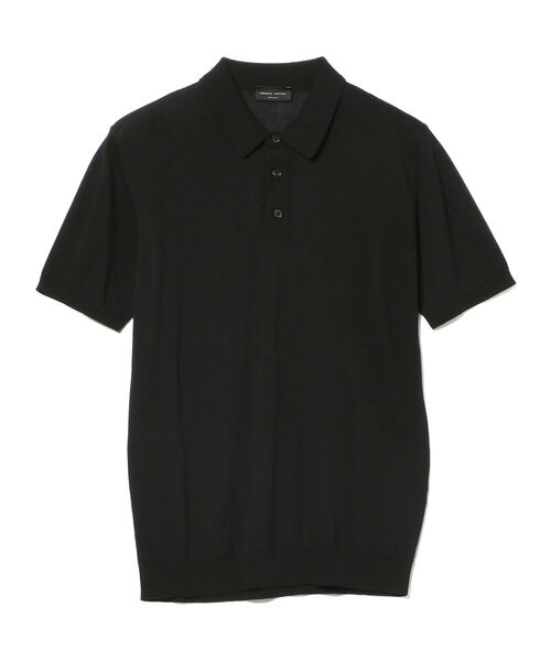 ROBERTO COLLINA（ロベルトコリーナ）の「ROBERTO COLLINA / ショートスリーブ ニットポロ（ポロシャツ・メンズ・ブラック/オリーブ/ブルー・46/48/44）」の2枚目の写真