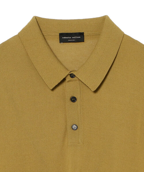 ROBERTO COLLINA（ロベルトコリーナ）の「ROBERTO COLLINA / ショートスリーブ ニットポロ（ポロシャツ・メンズ・ブラック/オリーブ/ブルー・46/48/44）」の15枚目の写真