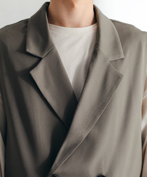 epnok（エプノック）の「ダブルテーラードジレベスト（ベスト・メンズ・グレイッシュベージュ/ダークブラウン/グレイッシュブルー・SMALL/MEDIUM/LARGE）」の18枚目の写真