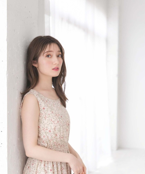 fifth（フィフス）の「【9周年記念】小花柄ウエストギャザーワンピース（ワンピース・レディース・ブラック/ブルー/アイボリー・M）」の9枚目の写真