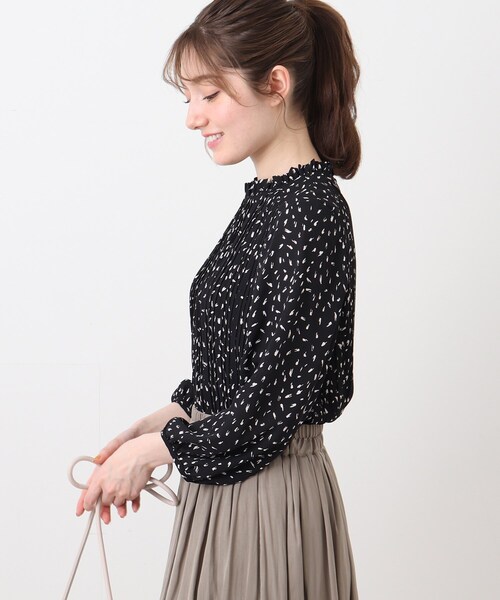 DRESKIP（ドレスキップ）の「◆シフォンプリーツフリル七分袖ブラウス（シャツ/ブラウス・レディース・グリーン系1/ブラック系/ホワイト系3・02/03/04）」の20枚目の写真