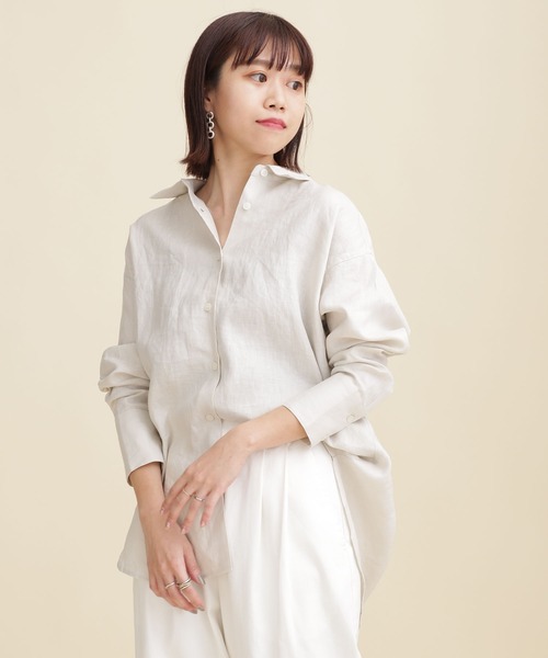 リネン100 ベーシックシャツ シャツ ブラウス Nano Universe ナノユニバース のファッション通販 Zozotown