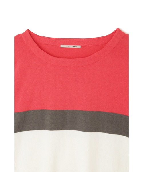 BLUE TORNADO（ブルートルネード）の「BLUE TORNADO∴BIGシルエット7分袖ラインニット（ニット/セーター・メンズ・ピンク・F）」の11枚目の写真