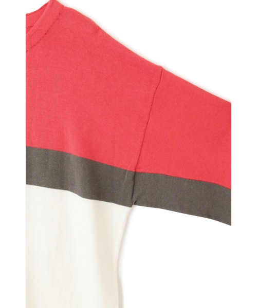 BLUE TORNADO（ブルートルネード）の「BLUE TORNADO∴BIGシルエット7分袖ラインニット（ニット/セーター・メンズ・ピンク・F）」の13枚目の写真