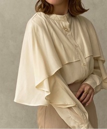 【apres jour clair】フリルケープデザインブラウス【ZOZOTOWN限定アイテム】